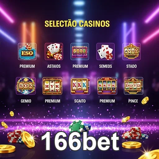 Imagem de jogos de cassino do 166bet, destaque na página de games do site 166bet